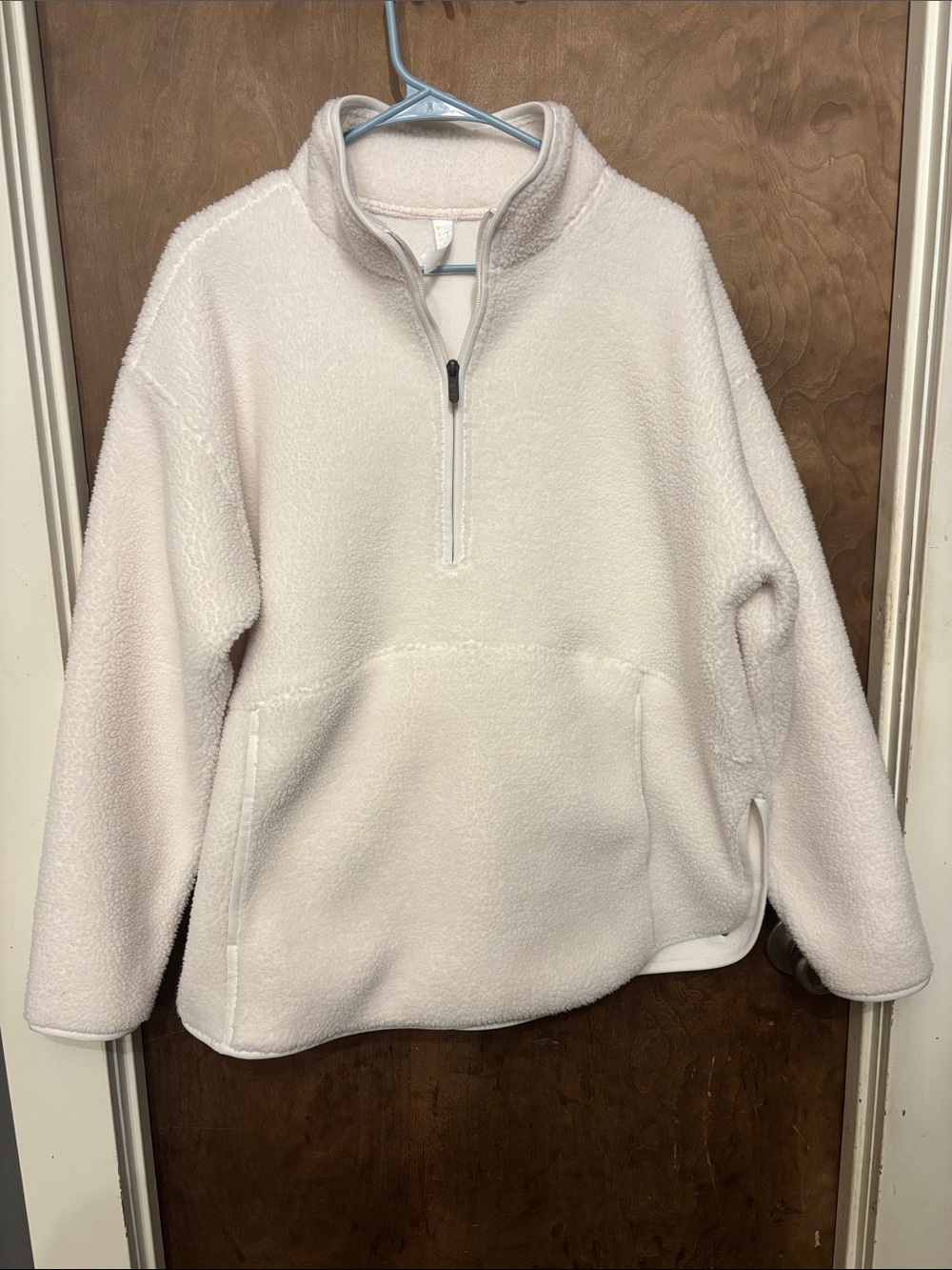 Zella Cream Sherpa Half-Zip Pullover